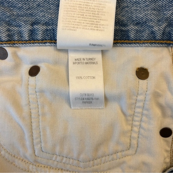 AGOLDE Parker Cut Off Jean Shorts 32 Button Fly Beach Coastal - Picture 9 of 9